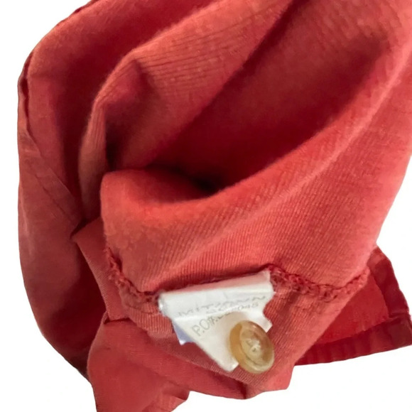 Orvis Button Down Double Pocket Fishing Shirt Long Sleeve Size XL Orange - Picture 8 of 11